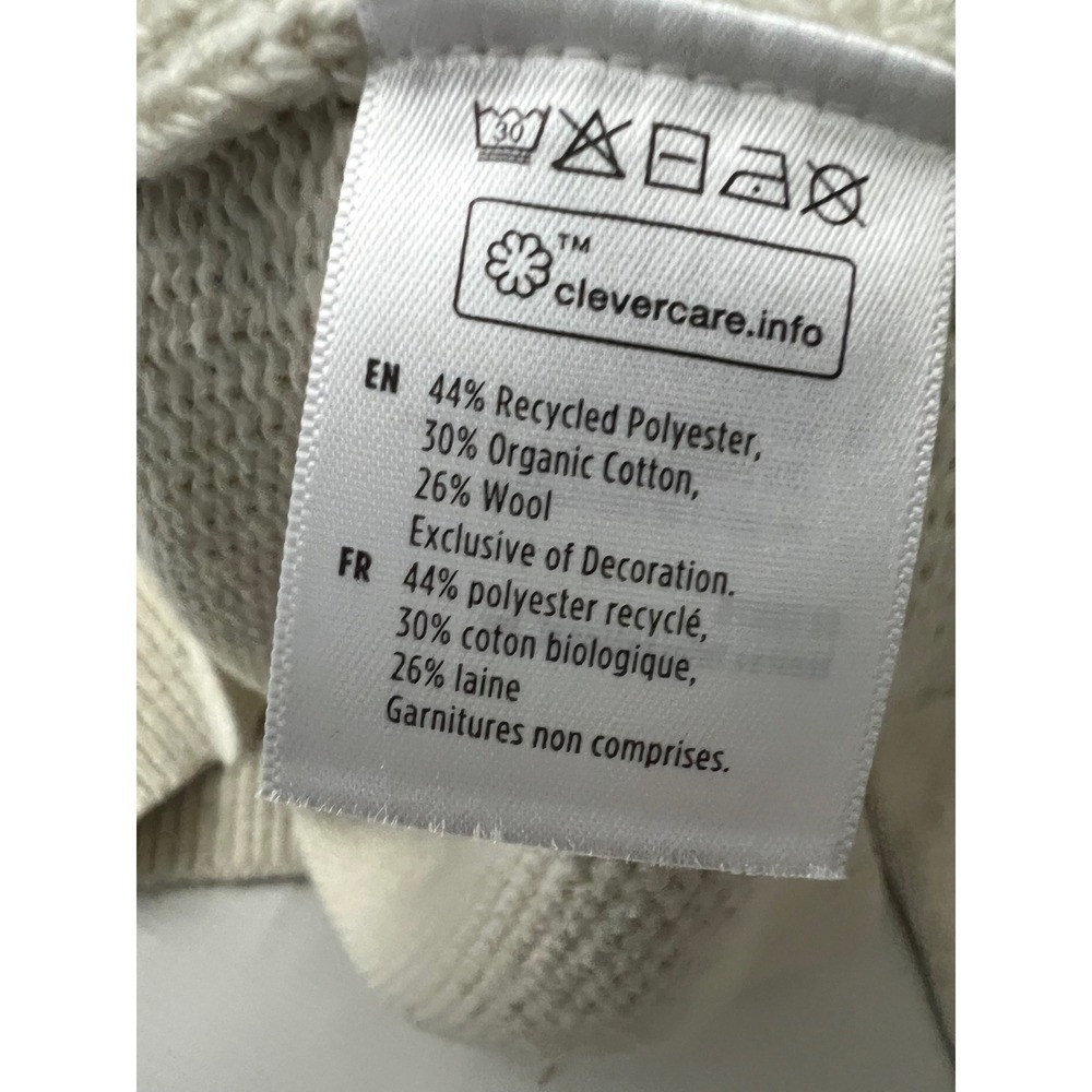 Tentree Highline Pointelle Sweater Women XL Mock Neck Wool‎ Blend - Picture 9 of 10